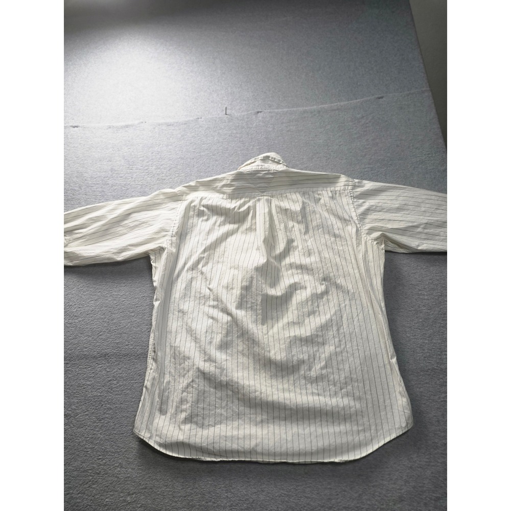 Tommy Hilfiger Mens White Black Pinstripe Button Down‎ Shirt 16.5 32/33 Cotton - Picture 2 of 8